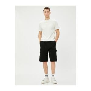 Koton Cargo Shorts with Pocket Detail and Tied Waist