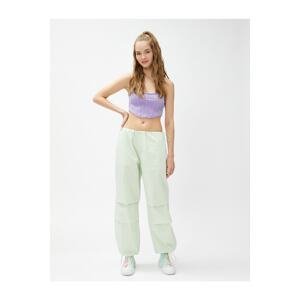 Koton Parachute Trousers with Pocket Detail and Elastic Waist and Leg Legs