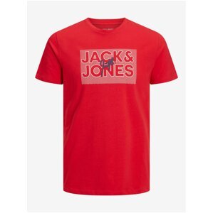 Červené pánské tričko Jack & Jones Marius - Pánské