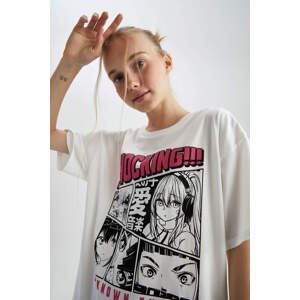 DEFACTO Coool Oversize Fit Printed Short Sleeve T-Shirt