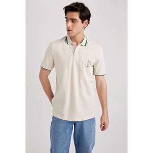 DEFACTO Regular Fit Polo Collar Printed Pique Polo T-Shirt