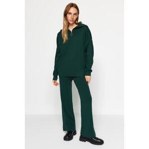 Trendyol Emerald Green Wide fit Knitwear Top and Bottom Set