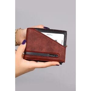 Polo Air Line Pattern Men's Wallet Claret Red