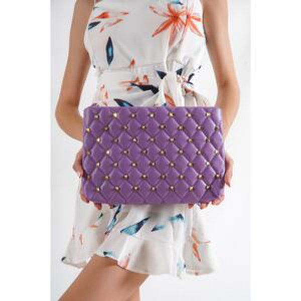 Capone Outfitters Clutch - Purple - Plain
