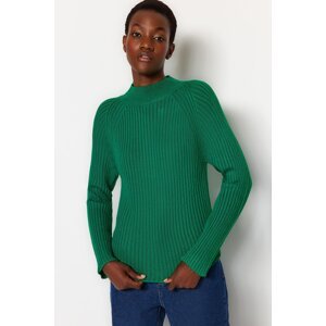 Trendyol Green Stand Up Knitwear Sweater