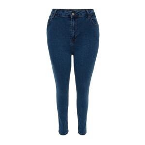 Trendyol Curve Blue High Waist Flexible Skinny Jeans