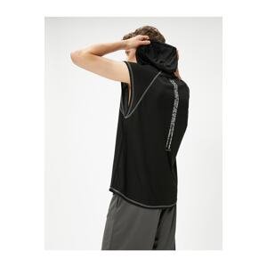 Koton Athletic Tanks with a Hooded Stitching Detail Sleeveless.