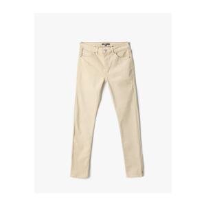 Koton Basic Gabardine Trousers 5 Pockets Button Detailed