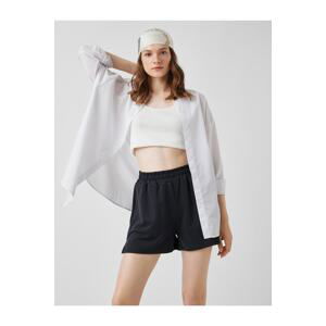 Koton Shorts - Dark blue - Normal Waist