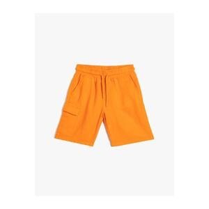 Koton Linen Shorts with Tie Waist and Pocket