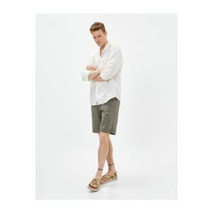 Koton Bermuda Shorts Tie Waist Pocket Detailed Cotton