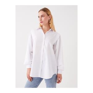 LC Waikiki Women's Shirt Collar Straight Long Sleeve Oversized Poplin Tunic