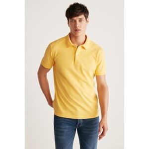 GRIMELANGE Chris Regular Yellow Singlet Polo Neck T-shirt.