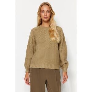 Trendyol Mink Soft Textured Thick Hair Knit Sweater Sweater