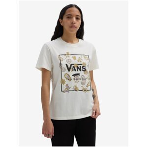Krémové dámské tričko VANS Trippy Floral - Dámské