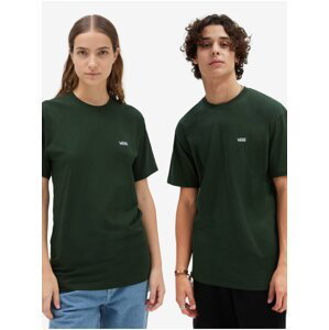 Tmavě zelené unisex tričko VANS Left Chest Logo - Pánské