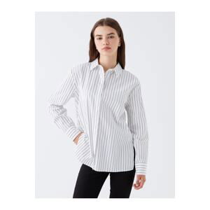 LC Waikiki Women's Striped Long Sleeve Poplin Shirt