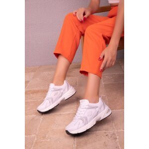 Soho White-Grey Women's Sneakers 18285