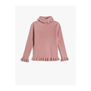 Koton Turtleneck Sweater Camisole Ruffle Detailed Soft Textured