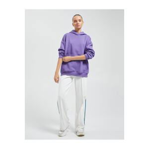 Koton Oversize Sweatshirt Hooded Raising Kangaroo Pocket Ribbed