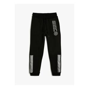 Koton Black Boys' Sweatpants with Elastic Legs 4WKB40090EN
