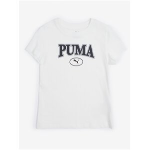Bílé holčičí tričko Puma Squad - Holky