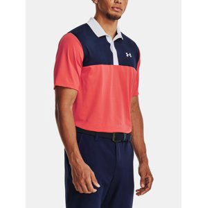 Under Armour Tričko UA Perf 3.0 Color Block Polo-RED - Pánské