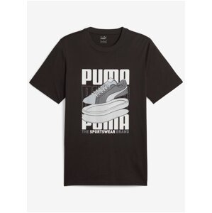 Černé pánské tričko Puma Sneaker - Pánské
