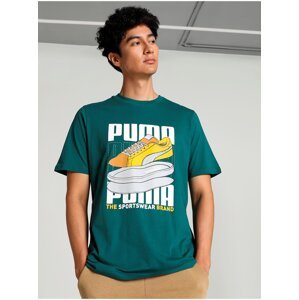 Zelené pánské tričko Puma Sneaker - Pánské
