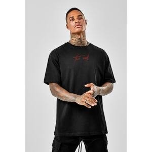 Know Men's Oversize The End Printed Black T-Shirt