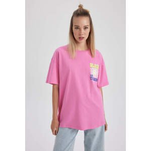 DEFACTO Coool SmileyWorld Licensed Oversize Fit Printed Short Sleeve T-Shirt