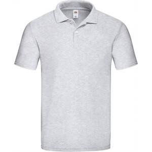 Light Grey Men's Polo Shirt Original Polo Friut of the Loom