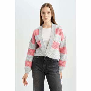 DEFACTO Oversize Fit V-Neck Knitwear Cardigan