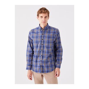 LC Waikiki Men's Regular Fit Long Sleeve Plaid Shirt