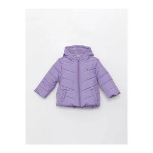 LC Waikiki LCW ECO Hooded Long Sleeved Coat for Baby Girl