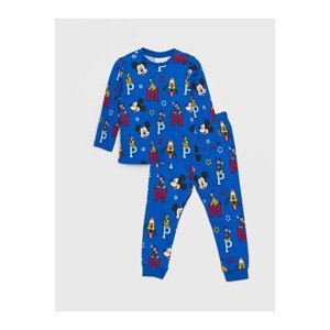LC Waikiki LCW baby Crew Neck Long Sleeve Mickey Mouse Printed Baby Boy Pajamas Set