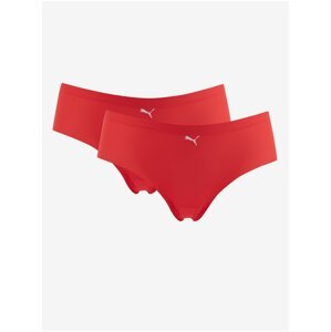 Sada dvou dámských bezešvých kalhotek v červené barvě Puma - Dámské