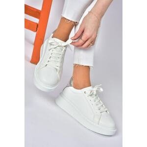 Fox Shoes P848231409 Women's White/Silver Sports Shoes Sneakers
