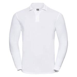 White Russell Long Sleeve Polo Shirt