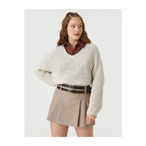 Koton Knit Knitwear Sweater V-Neck Long Sleeve