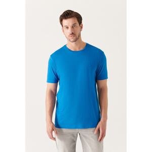 Avva Men's Dark Blue Ultrasoft Crew Neck Cotton Slim Fit Slim Fit T-shirt