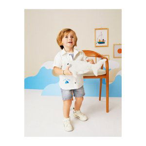 Koton Denim Bib Overalls Shorts With Pocket Cotton Cotton