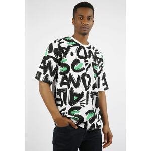 XHAN Green Patterned Oversized T-shirt