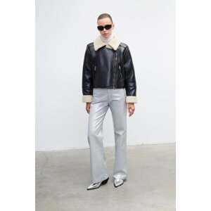 VATKALI Relaxed Fit Faux Leather Jacket