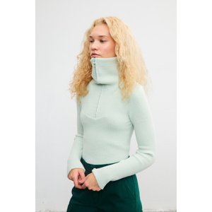 VATKALI Crop sweater with zip at neckline - Limited edition