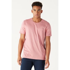 AC&Co / Altınyıldız Classics Pánské tričko se suchou růží slim fit 100% bavlna s kulatými kapsami u krku.