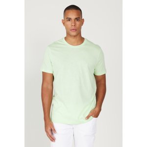 AC&Co / Altınyıldız Classics Men's Light Green Slim Fit Slim Fit 100% Cotton Crew Neck Short Sleeve T-Shirt