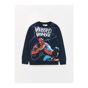 LC Waikiki Boys' Crew Neck Spiderman Printed Long Sleeve Sweatshirt
