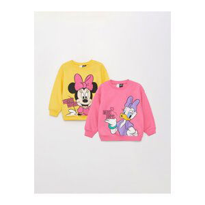 LC Waikiki Crew Neck Disney Printed Baby Girl Sweatshirt 2-Pack