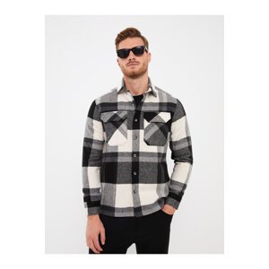 LC Waikiki Men's Casual Fit Long Sleeve Plaid Plaid Lumberjack Shirt Jacket